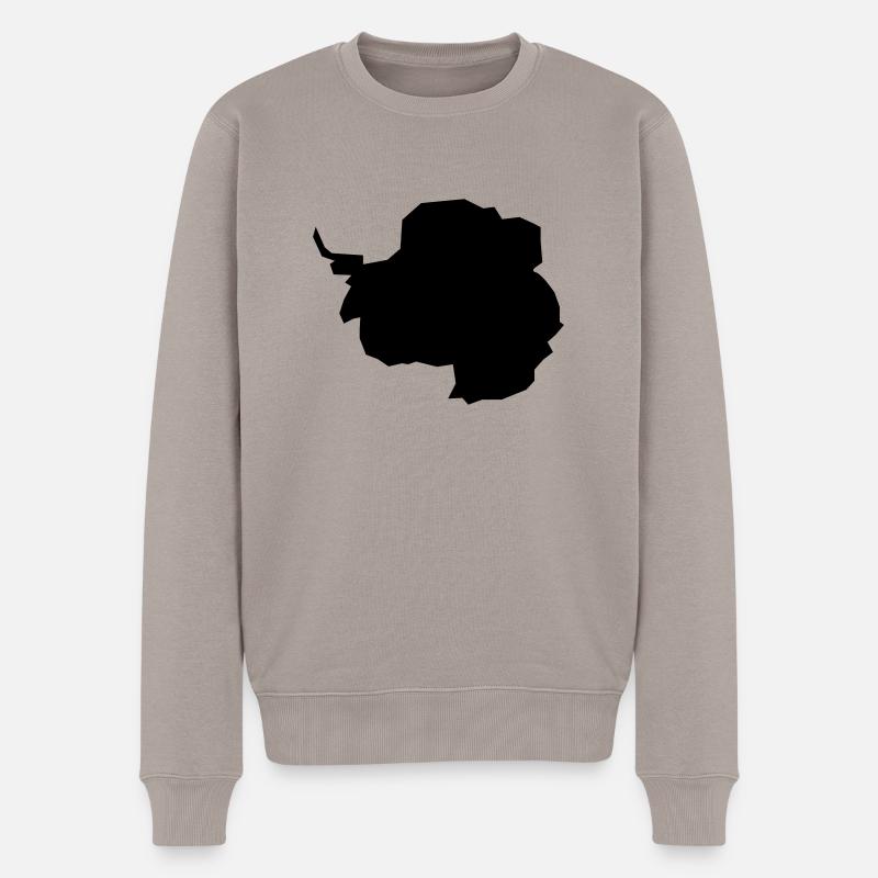Antarktika - Männer Premium Bio Pullover - Taupe