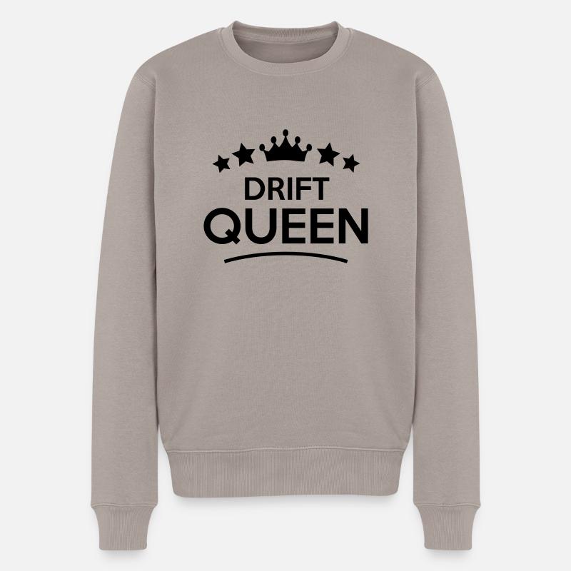 drift queen stars - Männer Premium Bio Pullover - Taupe
