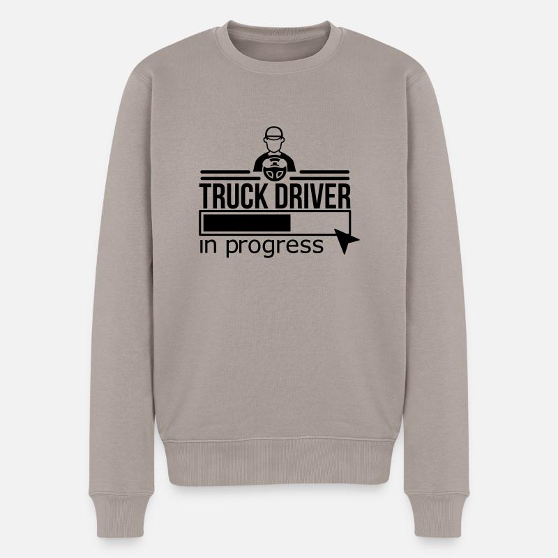 trucker - Männer Premium Bio Pullover - Taupe