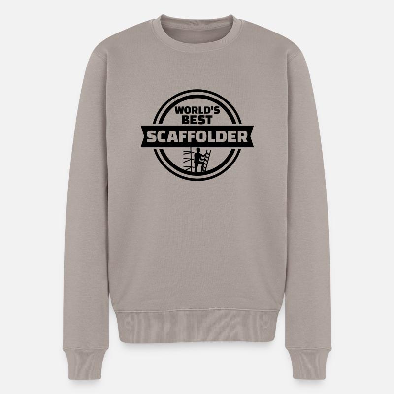 Gerüstbauer - Männer Premium Bio Pullover - Taupe