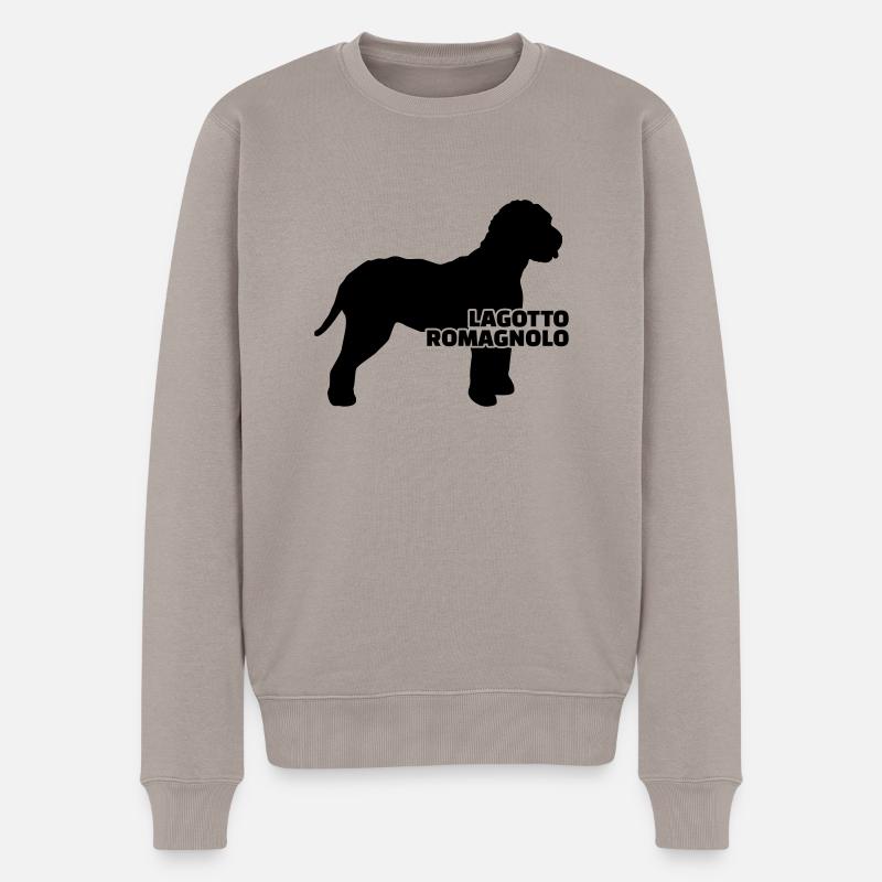 Lagotto Romagnolo - Männer Premium Bio Pullover - Taupe