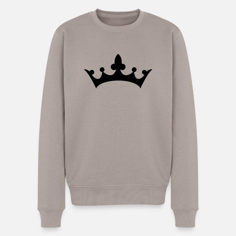 krone - Männer Premium Bio Pullover - Taupe