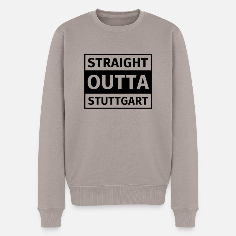 Straight Outta Stuttgart - Männer Premium Bio Pullover - Taupe