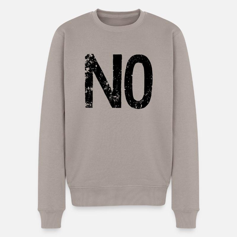 NO - Männer Premium Bio Pullover - Taupe