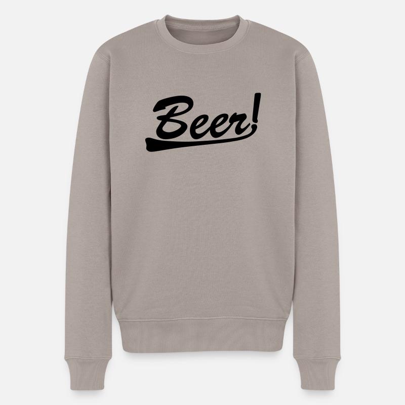boire une bière - Pull Premium bio Homme - taupe