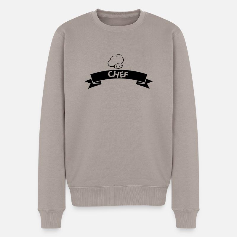 Chef - Männer Premium Bio Pullover - Taupe