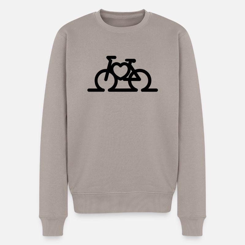 Radfahren - Männer Premium Bio Pullover - Taupe