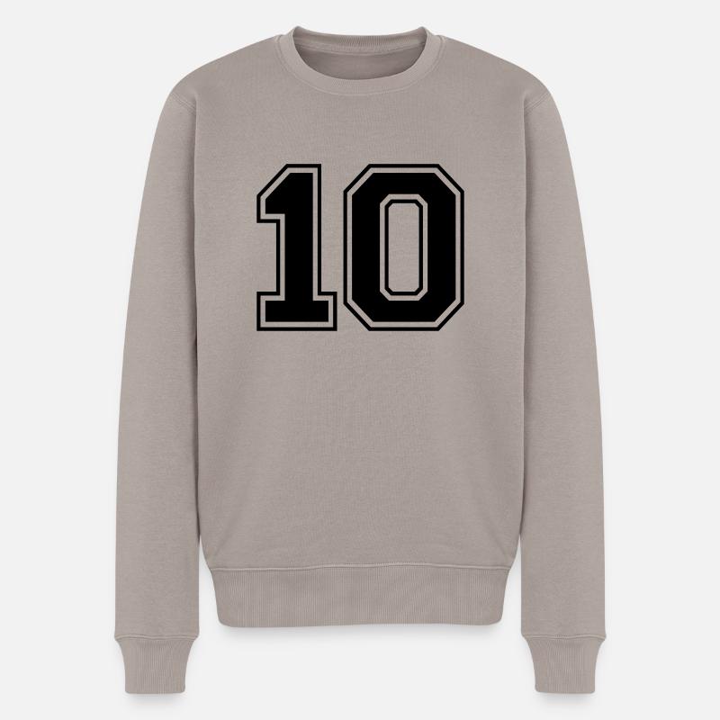 NUMéro 10 - Pull Premium bio Homme - taupe