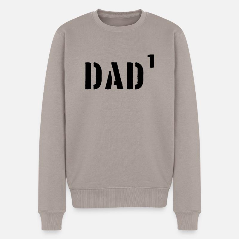 DAD -1 - Männer Premium Bio Pullover - Taupe