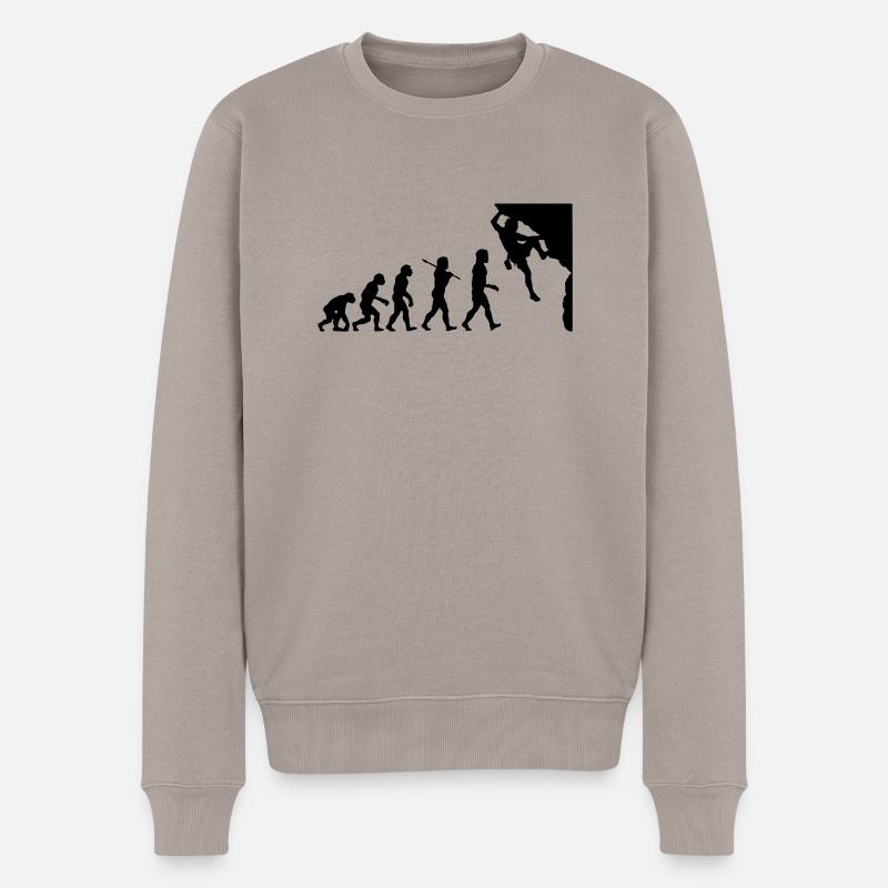 Rock Climbing Evolution - Pull Premium bio Homme - taupe