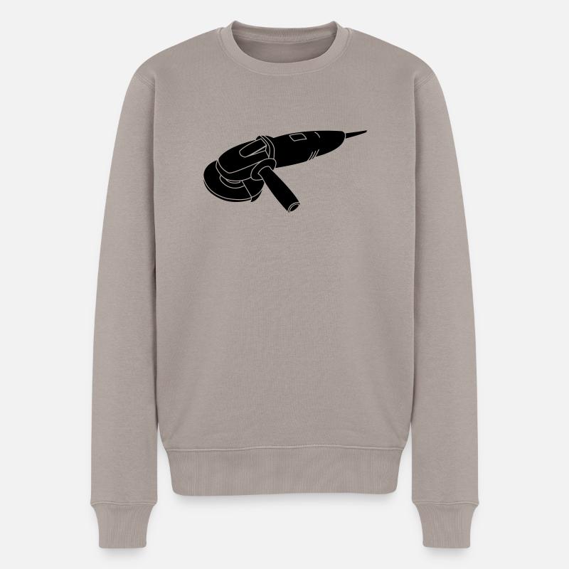 Winkelschleifer - Männer Premium Bio Pullover - Taupe