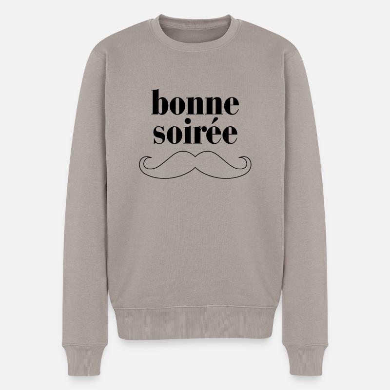 Bonne Soiree - Moustache - Pull Premium bio Homme - taupe