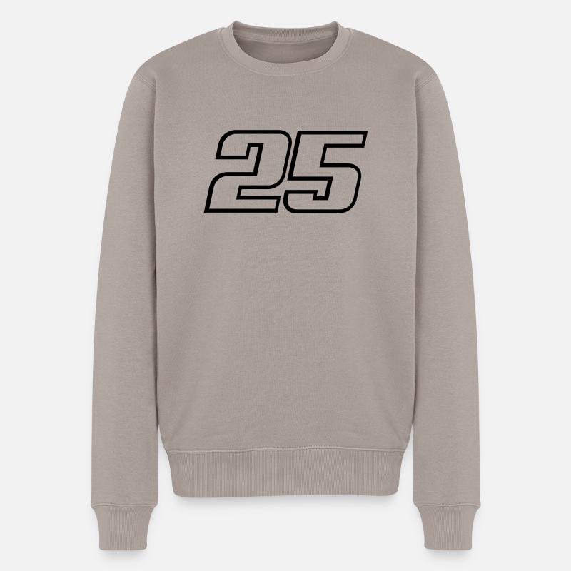 25 - Männer Premium Bio Pullover - Taupe