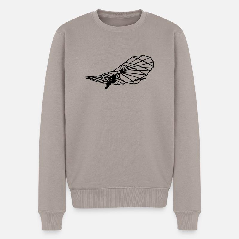 Oldtimer Fluggerät - Männer Premium Bio Pullover - Taupe