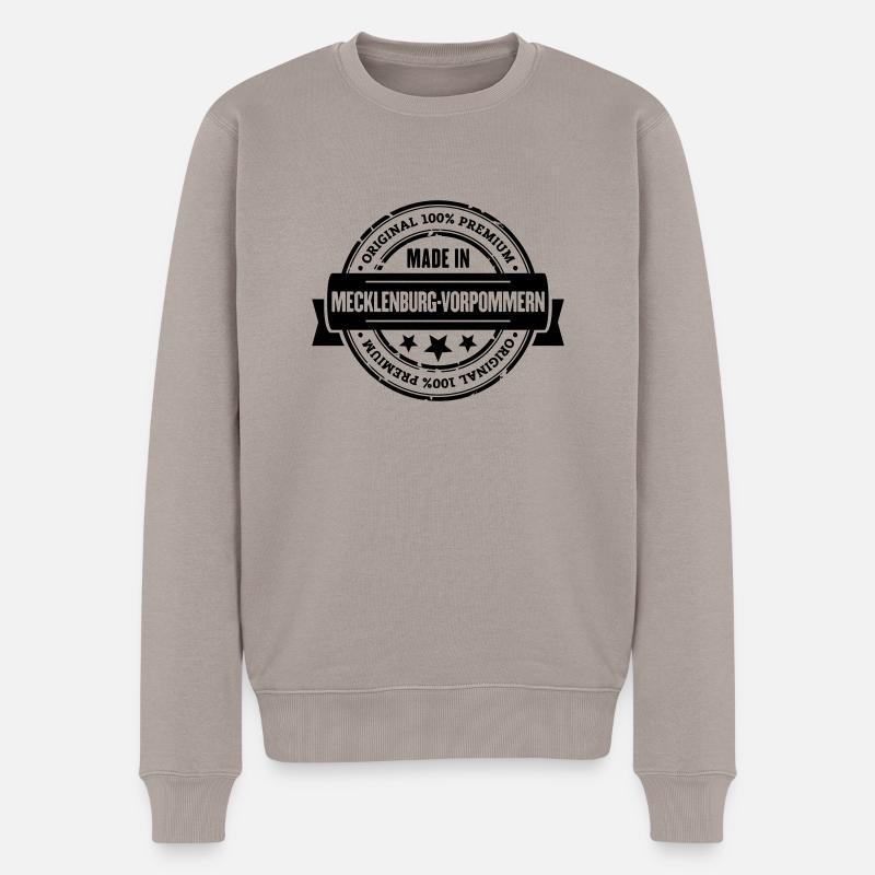 Mecklenburg-Vorpommern - Männer Premium Bio Pullover - Taupe