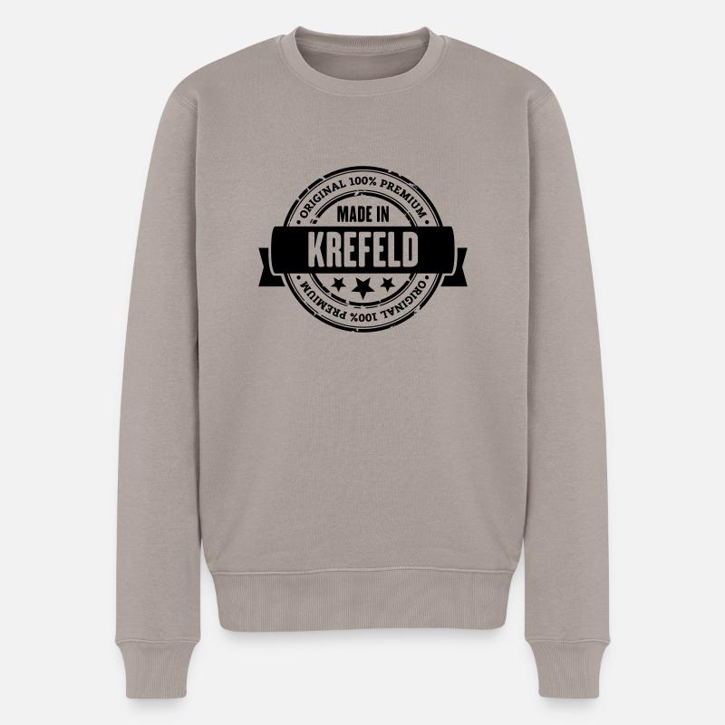 Made in Krefeld - Männer Premium Bio Pullover - Taupe