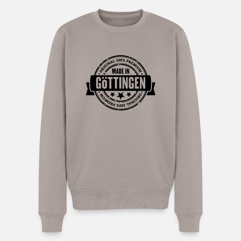 Made in Göttingen - Männer Premium Bio Pullover - Taupe
