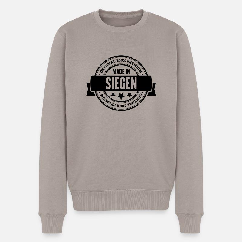 Made in Siegen - Männer Premium Bio Pullover - Taupe