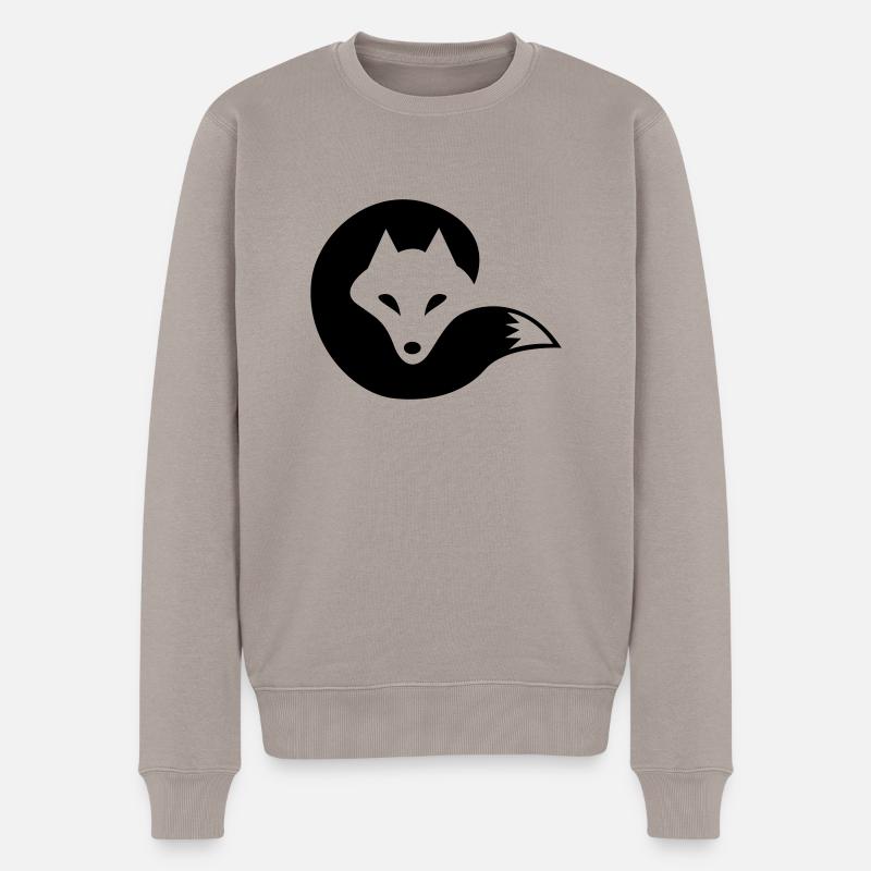 Fox - Männer Premium Bio Pullover - Taupe
