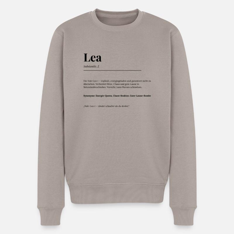Lea - Männer Premium Bio Pullover - Taupe