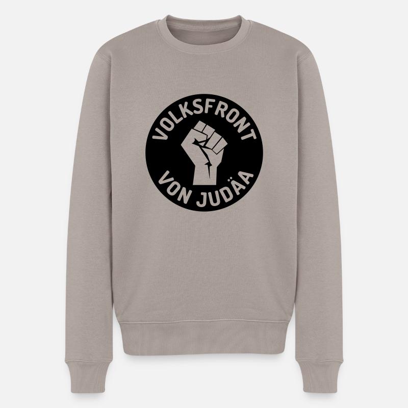 Volksfront der Spalter - Männer Premium Bio Pullover - Taupe