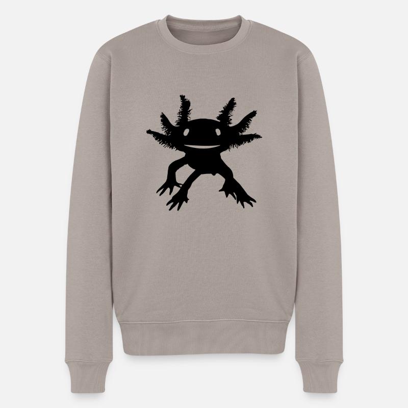 AXOLOTL - Männer Premium Bio Pullover - Taupe