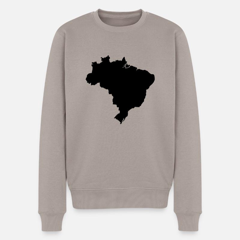 Brasilien - Männer Premium Bio Pullover - Taupe