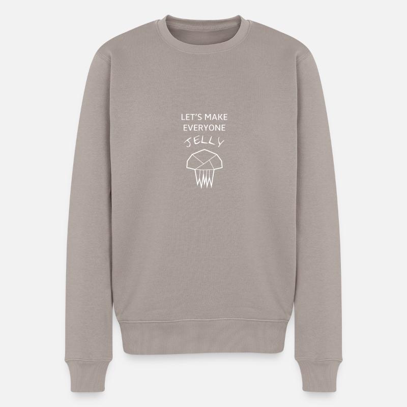 Eifersucht Witzig Origami - Männer Premium Bio Pullover - Taupe