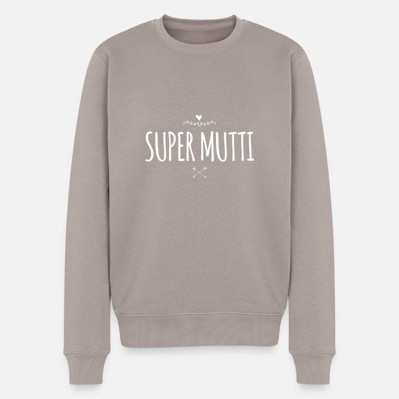Super Mutti - Männer Premium Bio Pullover - Taupe