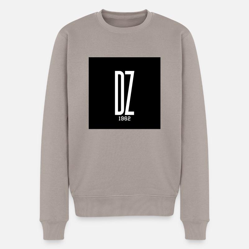 Weiß Logo DZ 1962 - Männer Premium Bio Pullover - Taupe