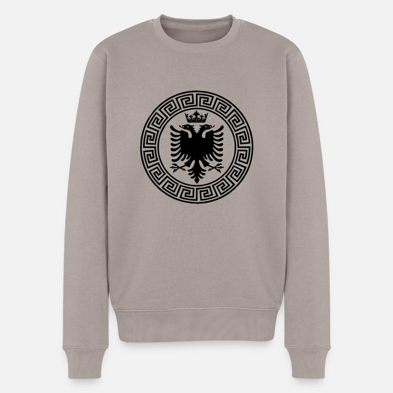 Kosovo Adler - Männer Premium Bio Pullover - Taupe