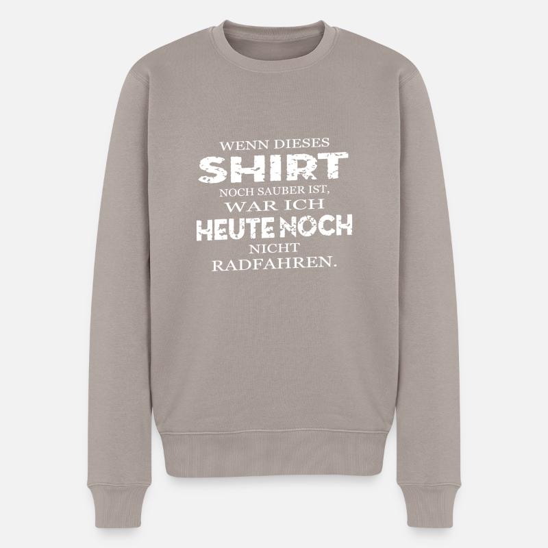 Radfahren - Männer Premium Bio Pullover - Taupe