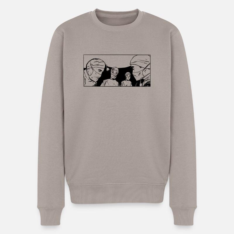 Operation - Männer Premium Bio Pullover - Taupe