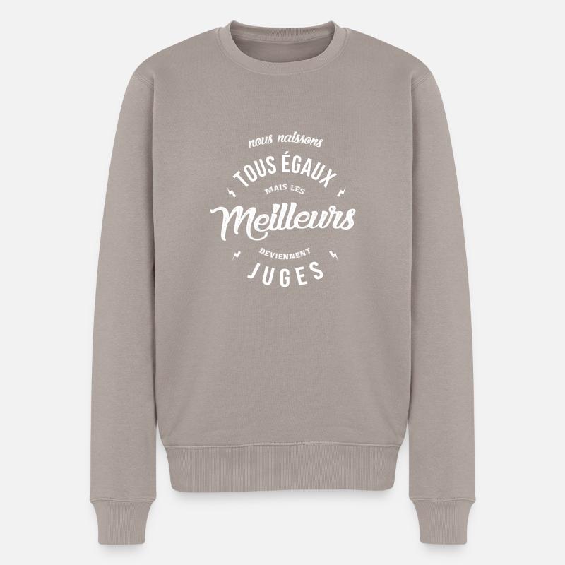 Les meilleurs deviennent Juges - Pull Premium bio Homme - taupe