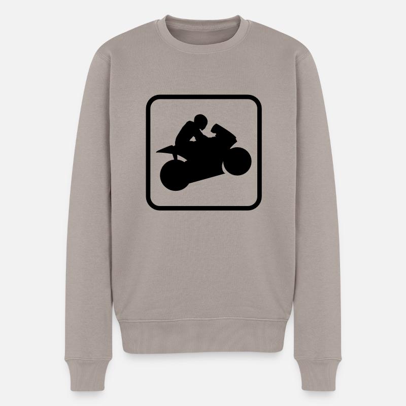 motorbike - Männer Premium Bio Pullover - Taupe