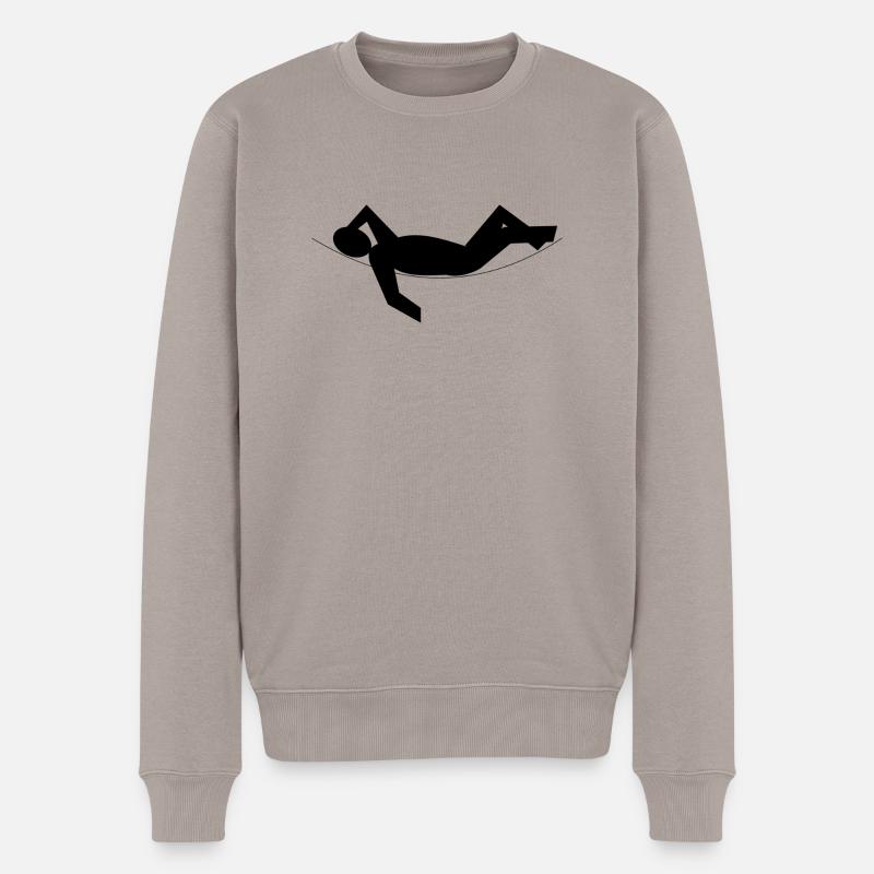 Hängematte - Männer Premium Bio Pullover - Taupe