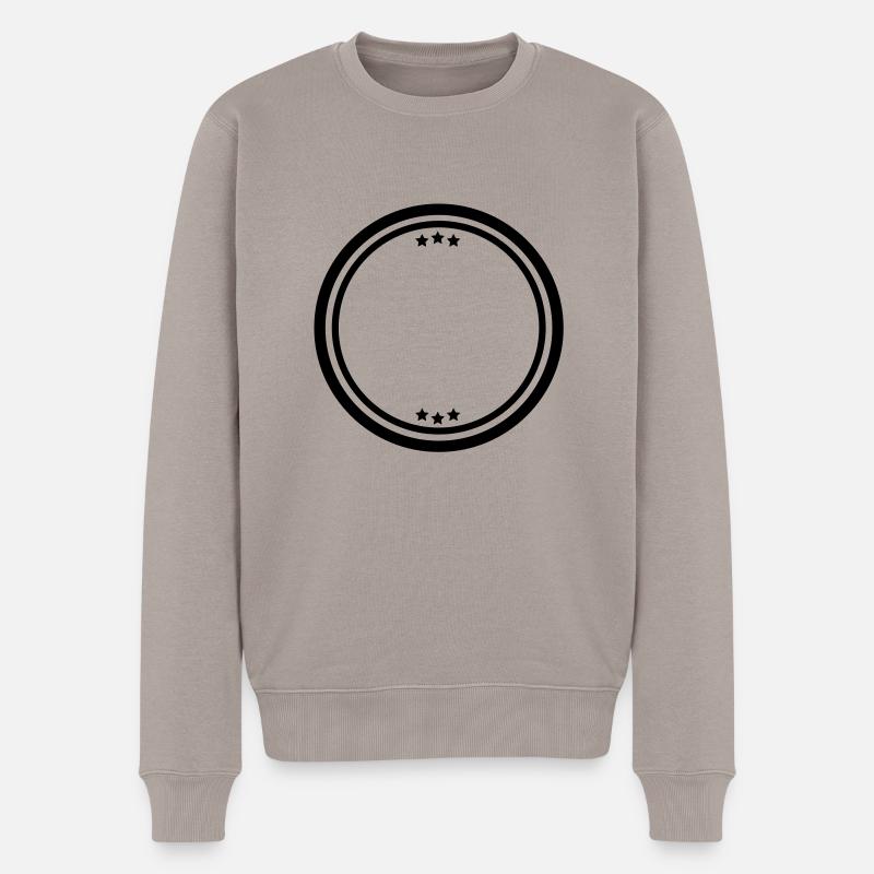 Leer Logo kreis - Männer Premium Bio Pullover - Taupe