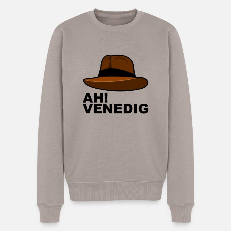 venedig - Männer Premium Bio Pullover - Taupe