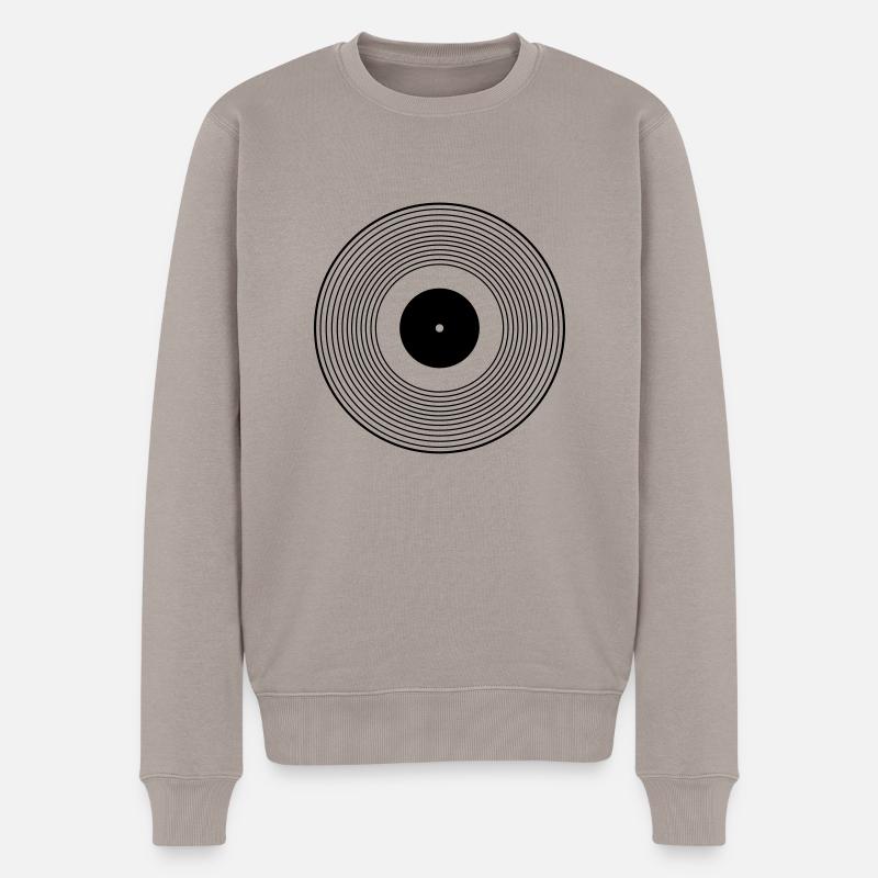 Vinyl Schallplatte - Männer Premium Bio Pullover - Taupe