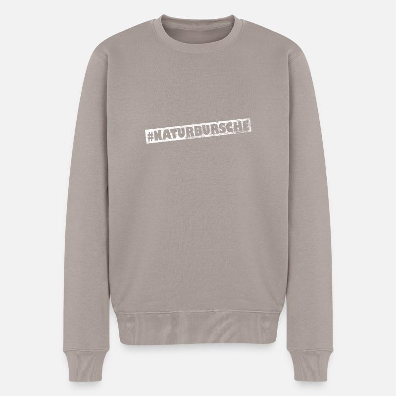#Naturbursche Natur Statement - Männer Premium Bio Pullover - Taupe