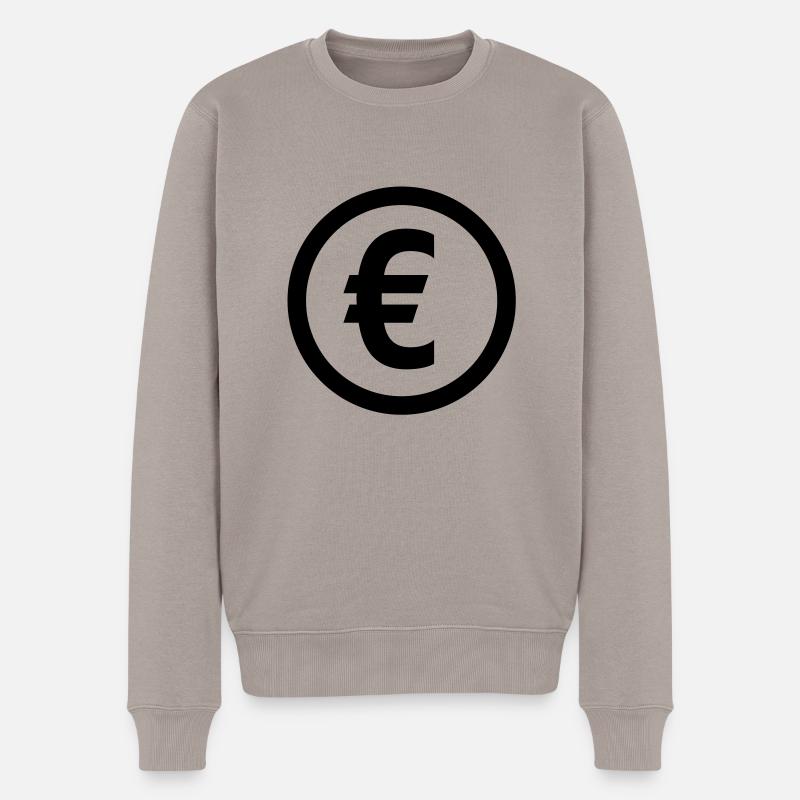Euro - Männer Premium Bio Pullover - Taupe