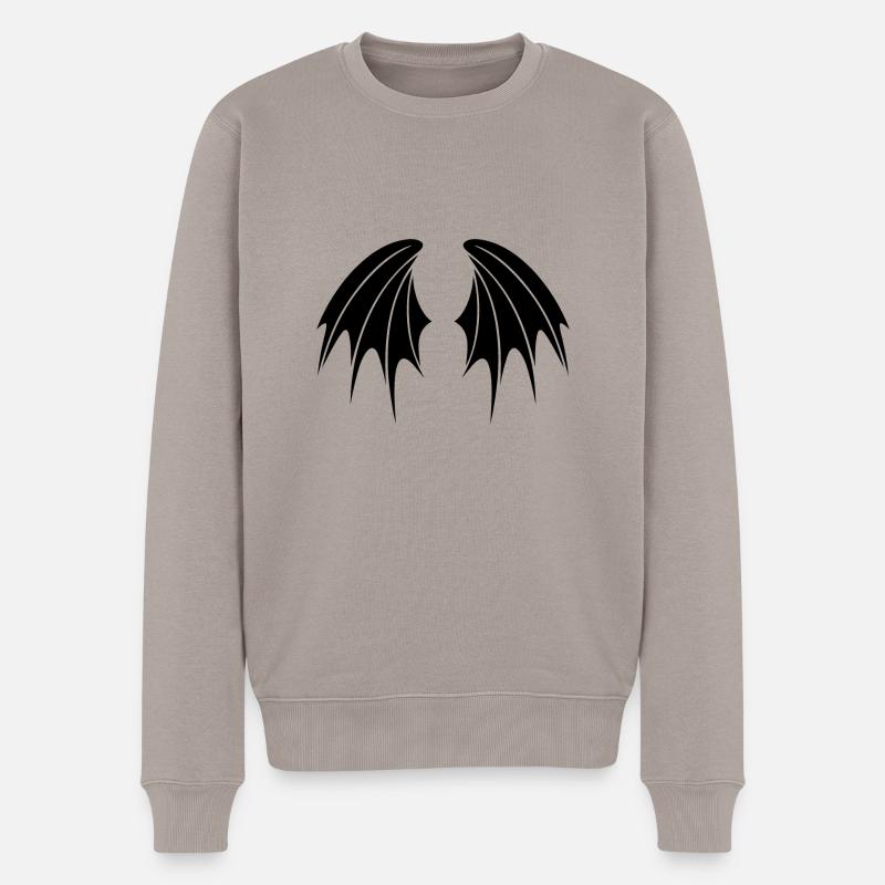 Wings de - Männer Premium Bio Pullover - Taupe