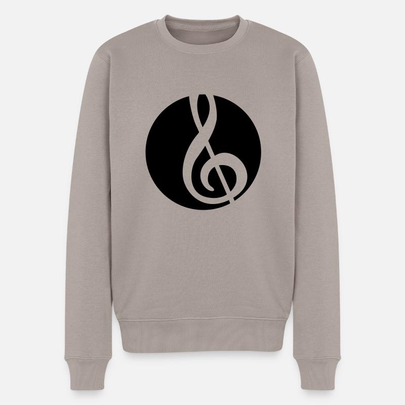Music - Männer Premium Bio Pullover - Taupe