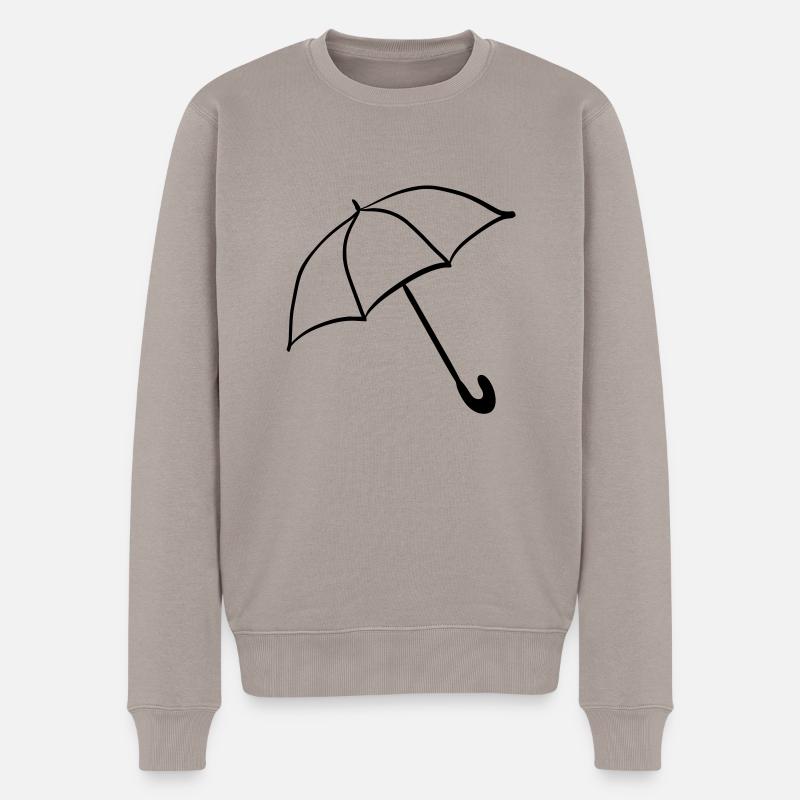regenschirm - Männer Premium Bio Pullover - Taupe