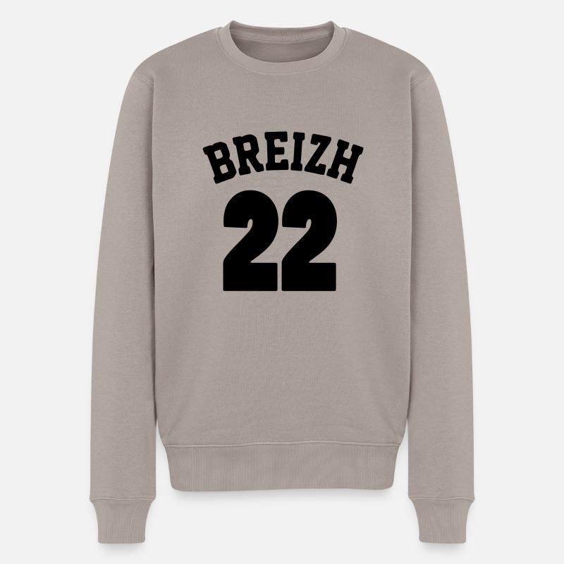 Breizh 22 - Männer Premium Bio Pullover - Taupe