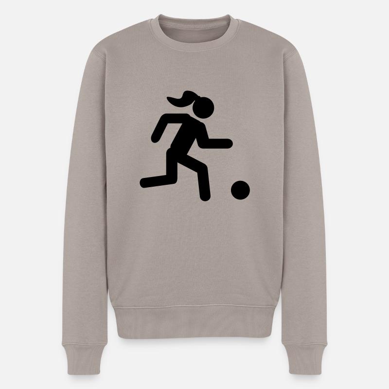 frauenfussball - Männer Premium Bio Pullover - Taupe