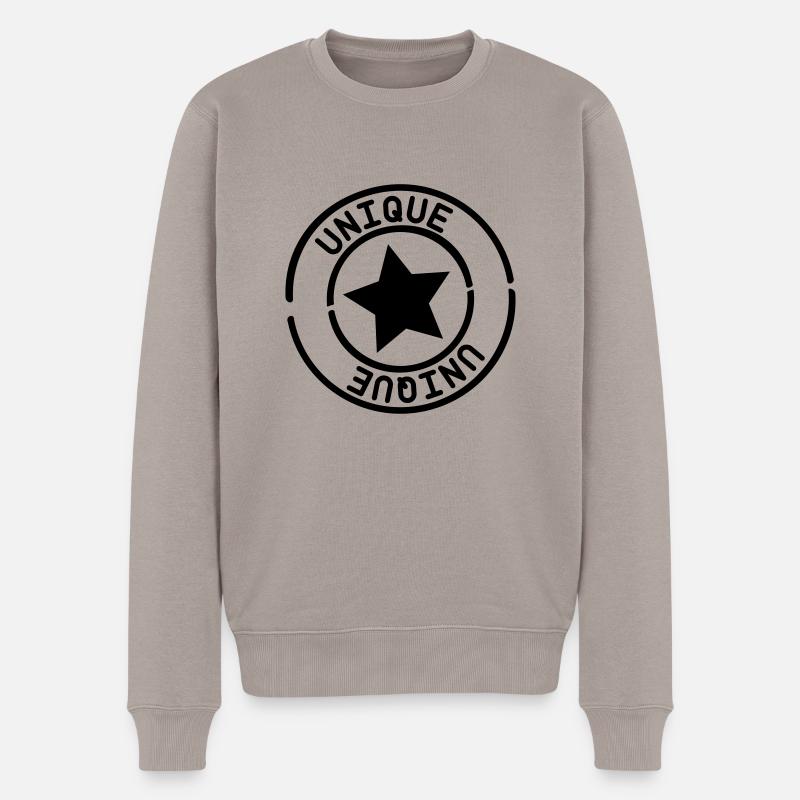 unique_f1 - Männer Premium Bio Pullover - Taupe