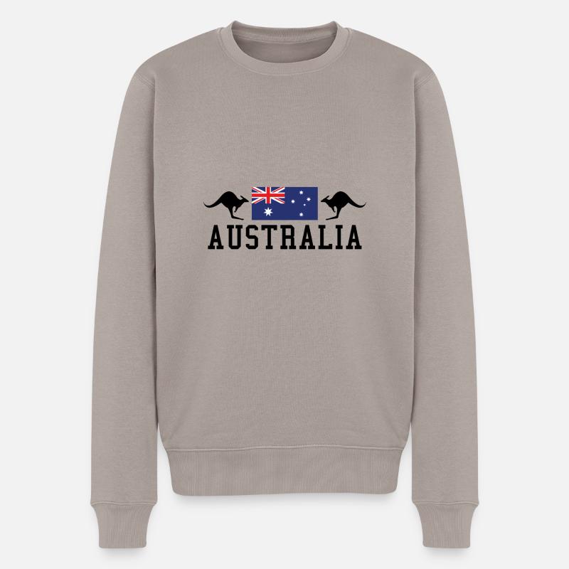 Australia - Pull Premium bio Homme - taupe