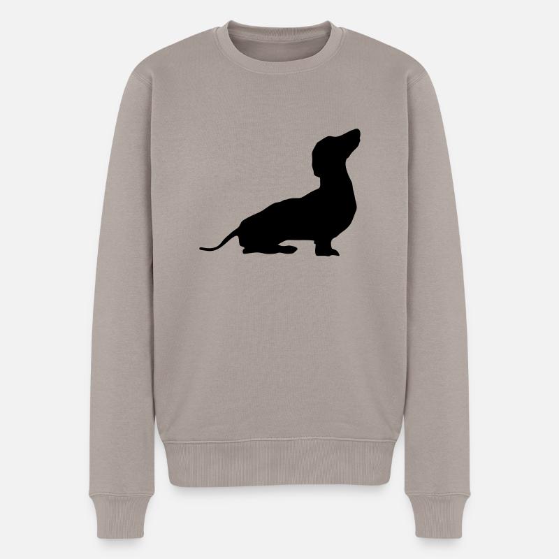 Dog - Männer Premium Bio Pullover - Taupe