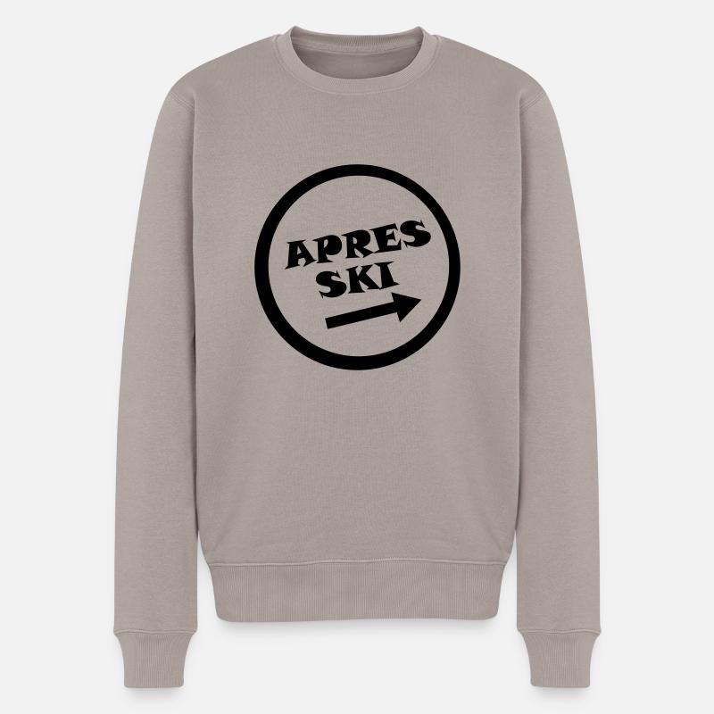 apres ski,apre´s,ski,party,feiern,winter,bier,snow - Männer Premium Bio Pullover - Taupe